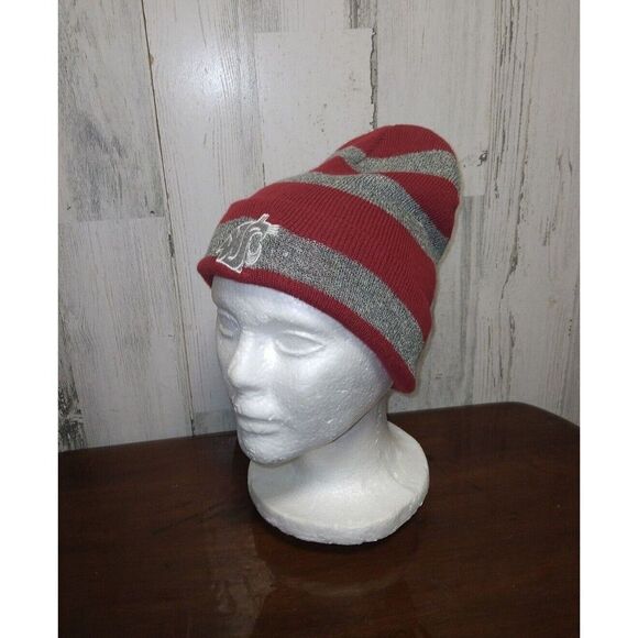 Washington State Cougars Striped Beanie OSFM - Picture 3 of 6